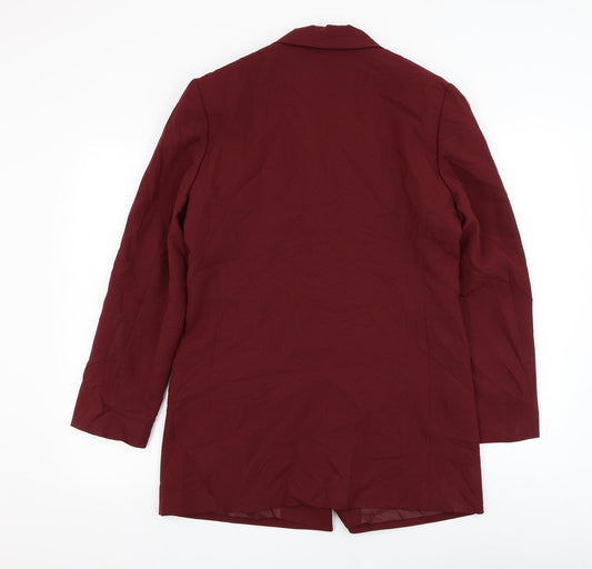 Modern Classics Womens Red Jacket Blazer Size 12 Button