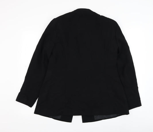 Bonmarché Womens Black Blazer Size 14 Button