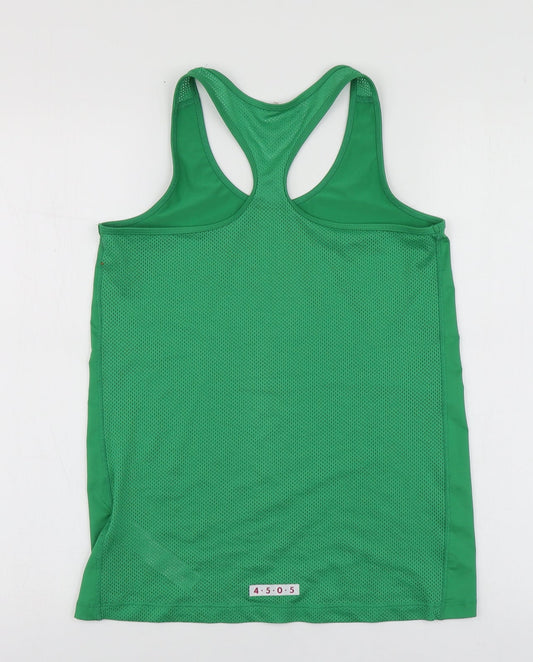 ASOS Womens Green Polyester Basic T-Shirt Size 6 Round Neck