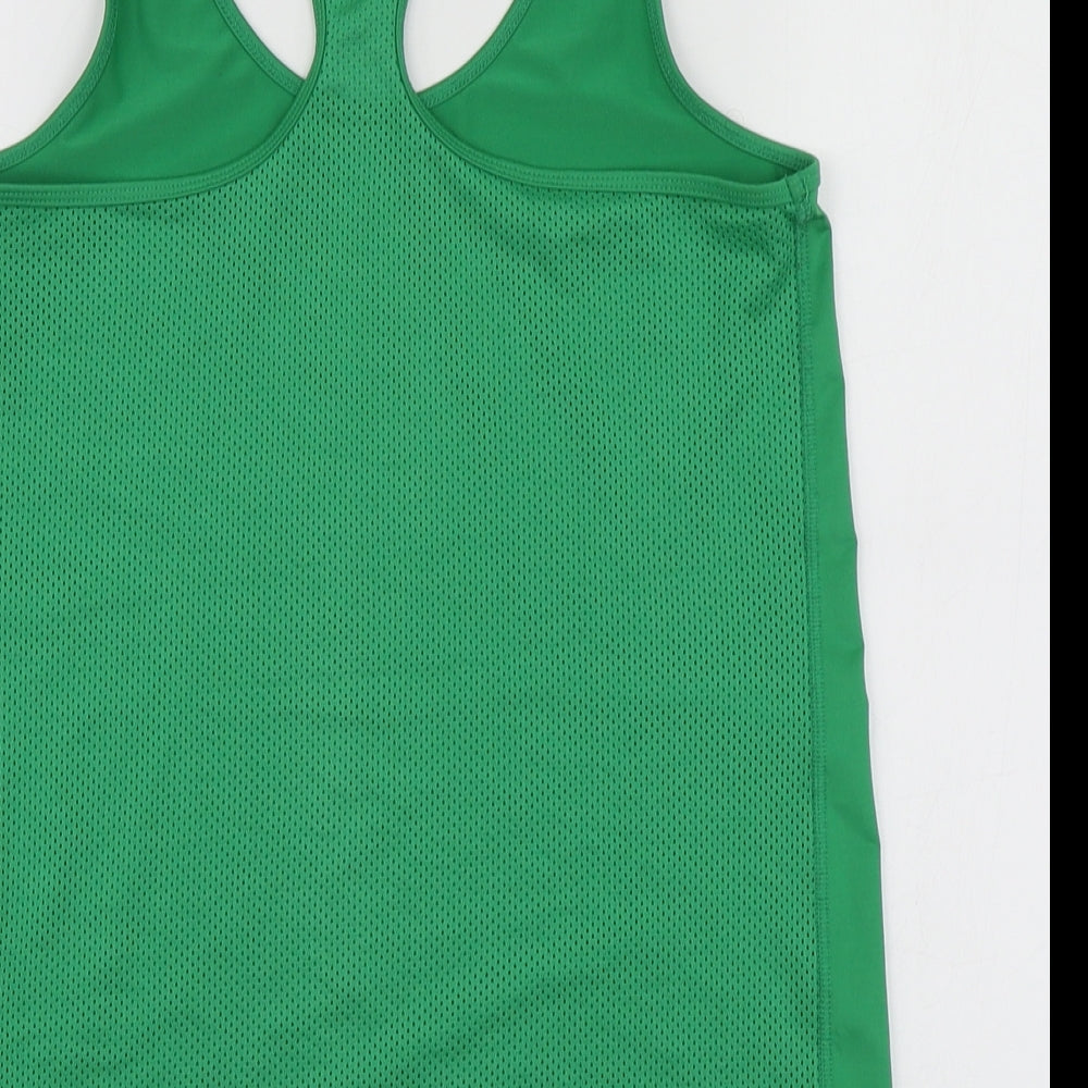 ASOS Womens Green Polyester Basic T-Shirt Size 6 Round Neck