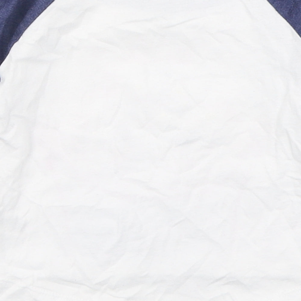 Dunnes Stores Girls White Cotton Basic T-Shirt Size 6-9 Months Round Neck Pullover