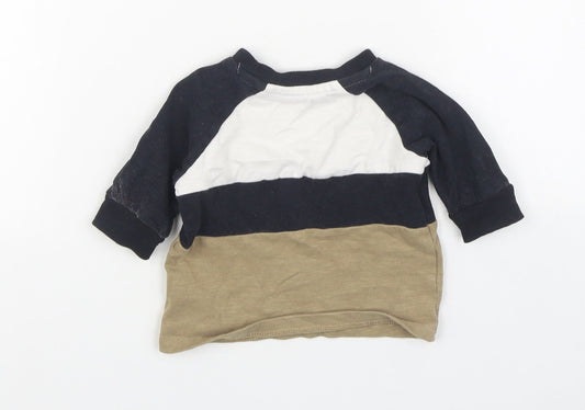 NEXT Boys Beige 100% Cotton Pullover Jumper Size 3-6 Months Pullover