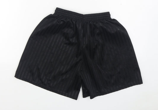 True Form Boys Black Polyester Sweat Shorts Size 8 Years Regular