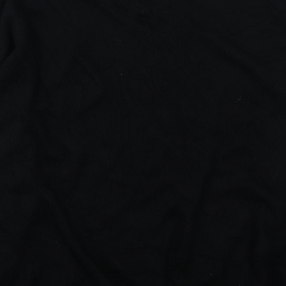 Wallis Womens Black Round Neck Nylon Pullover Jumper Size L