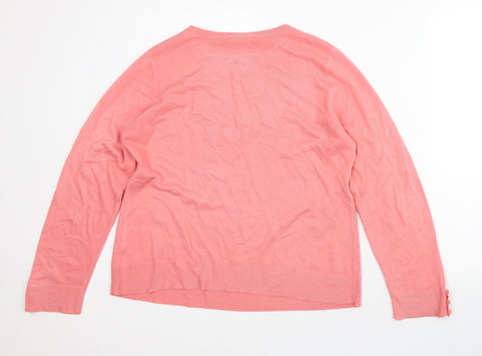 BHS Womens Pink Acrylic Pullover Sweatshirt Size 14