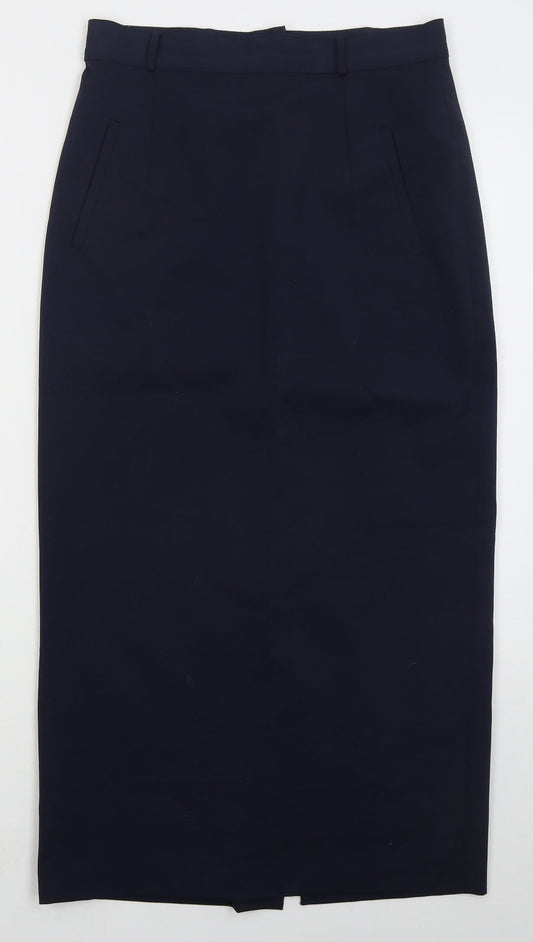 Lakeland Womens Blue  Polyester Straight & Pencil Skirt Size 12   Button