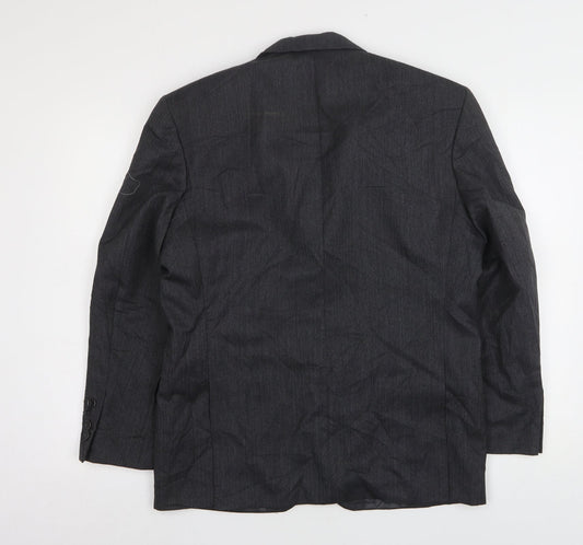 Mr Harry Mens Grey Polyester Jacket Suit Jacket Size 38