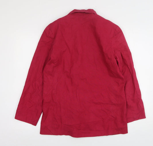 Colourways Womens Pink Linen Jacket Suit Jacket Size 14