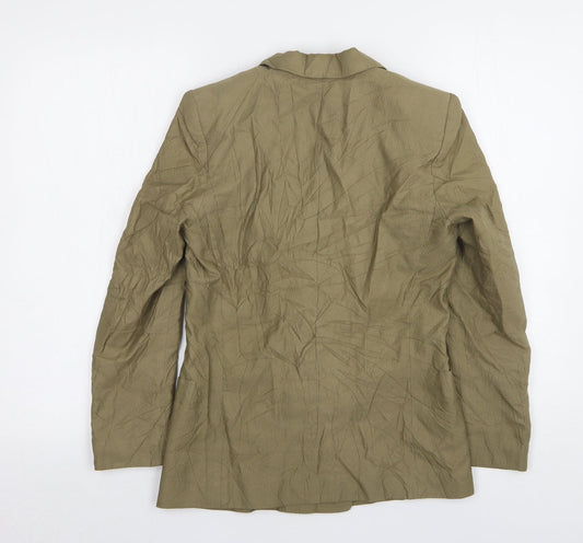 Habit Womens Brown Polyester Jacket Suit Jacket Size 10