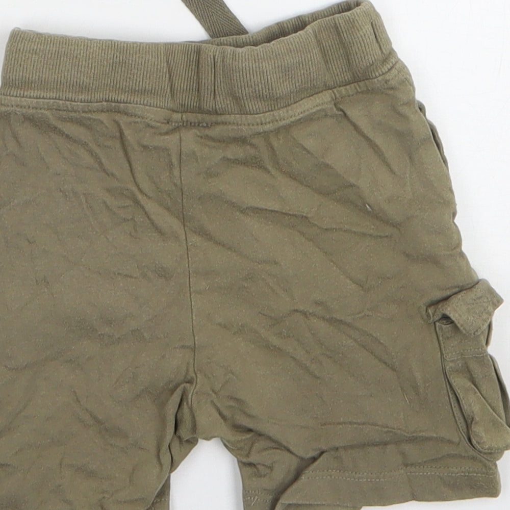 Urban Rascals Boys Green Cotton Sweat Shorts Size 2 Years Regular