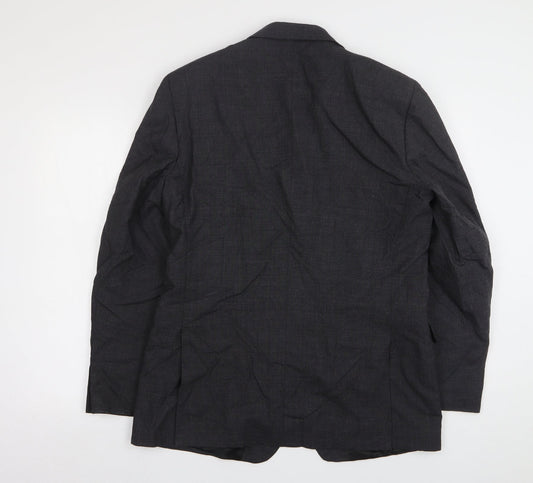 Vivaldi Mens Grey Wool Jacket Suit Jacket Size 40