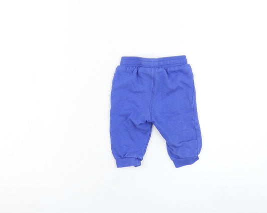 H&M Boys Blue Cotton Jogger Trousers Size 3-6 Months Pullover