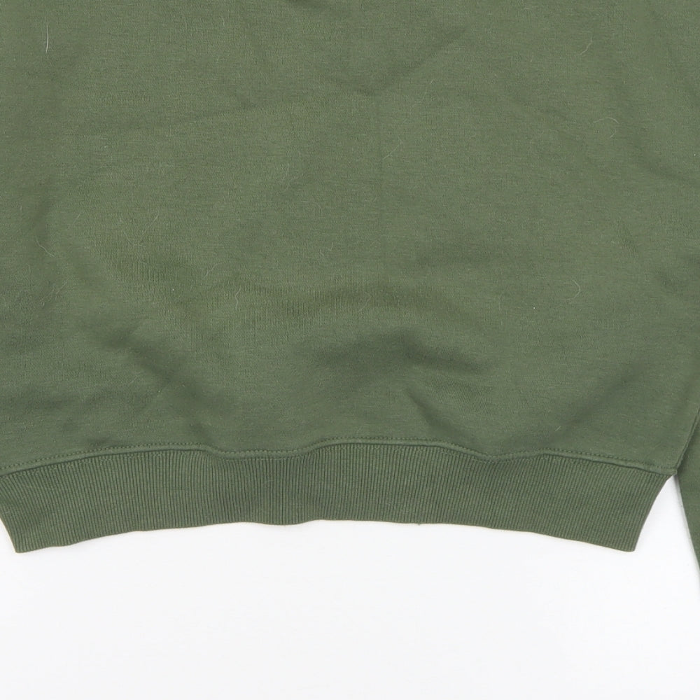 Russell Athletic Womens Green Cotton Pullover Sweatshirt Size S - Cropped. RSL