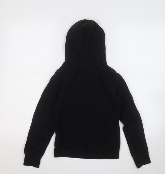 beck and hersey Girls Black Cotton Pullover Hoodie Size 10-11 Years