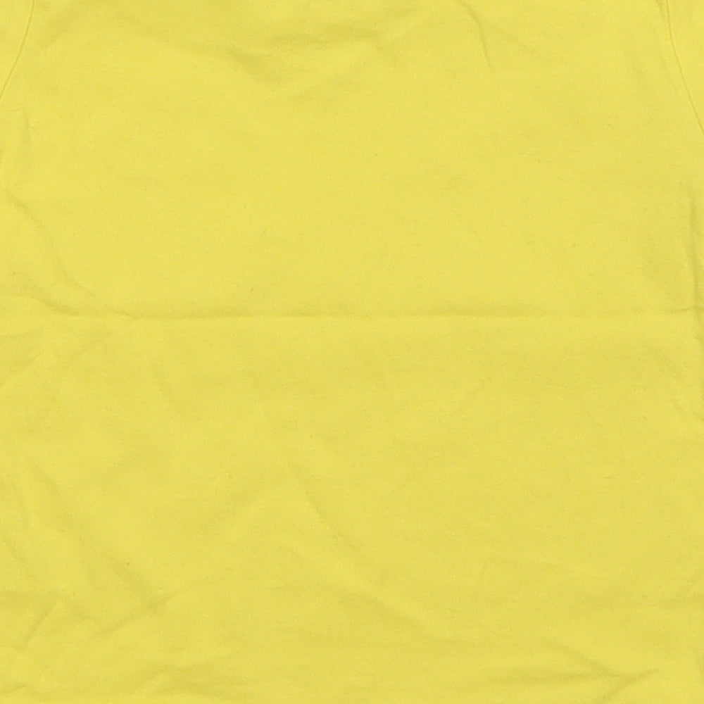 F&F Boys Yellow Cotton Basic T-Shirt Size 12-18 Months Round Neck