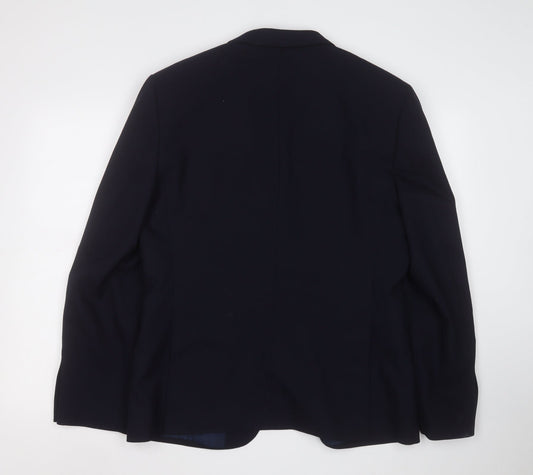 Marks and Spencer Mens Blue Wool Jacket Suit Jacket Size 42