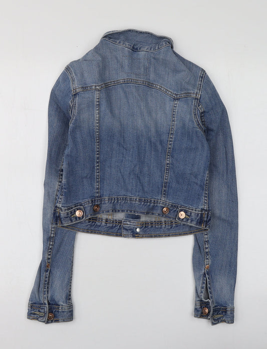 &Jacket Womens Blue Jacket Size 4