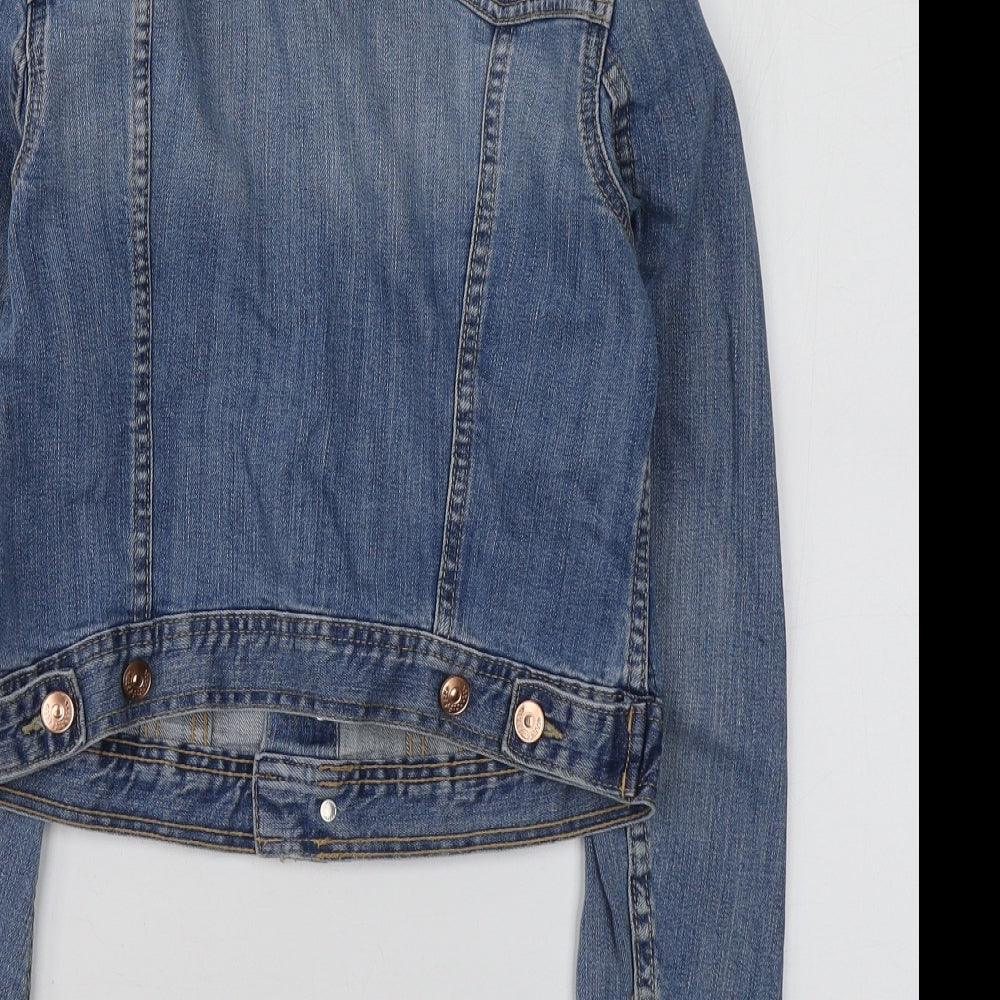 &Jacket Womens Blue Jacket Size 4