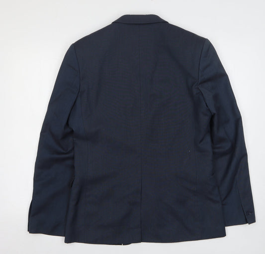 Red Herring Mens Blue Viscose Jacket Suit Jacket Size 38