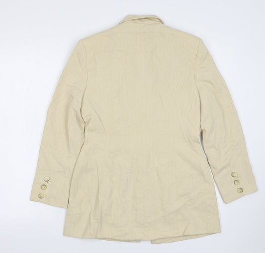 Principles Womens Beige Polyester Jacket Suit Jacket Size 10
