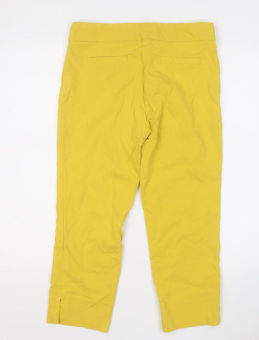 Jasmine & Juliana Womens Yellow Nylon Trousers Size 10 L20 in Regular