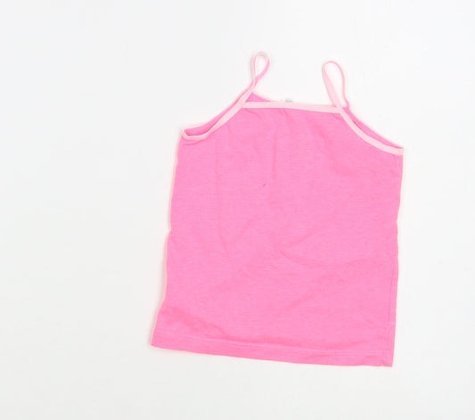 Primark Girls Pink Cotton Camisole T-Shirt Size 2-3 Years Round Neck Pullover - Unicorn