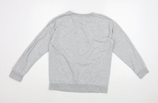 Dunnes Stores Womens Grey Cotton Pullover Sweatshirt Size 10 Pullover - Unicorn