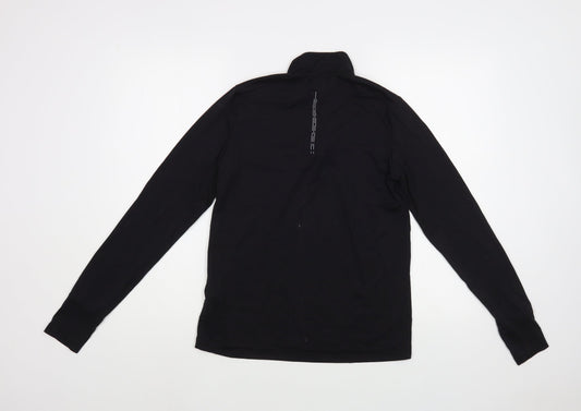 Crivit Womens Black Polyester Pullover Sweatshirt Size 12 Zip