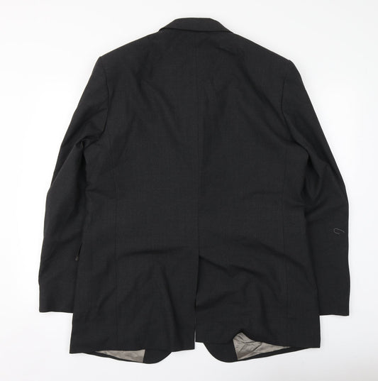 Marks and Spencer Mens Grey Polyester Jacket Suit Jacket Size 44