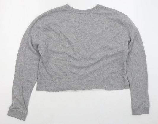 Miss Selfridge Womens Grey Cotton Pullover Sweatshirt Size 16 Pullover