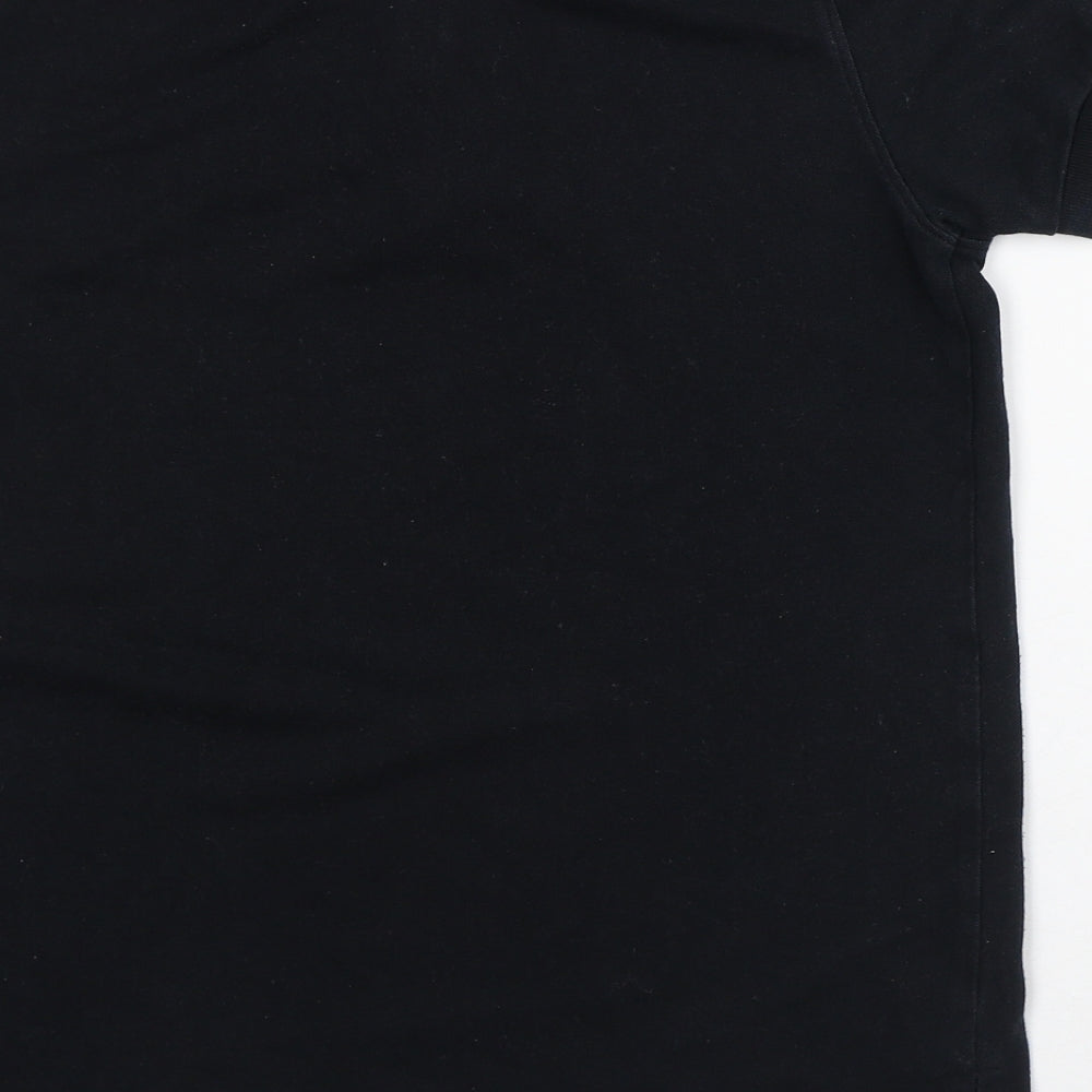 Freego Mens Black Polyester Polo Size S Collared