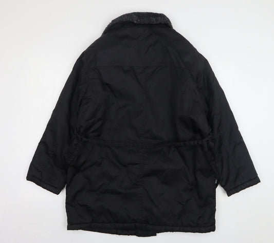 Alibi Womens Black Overcoat Coat Size 12