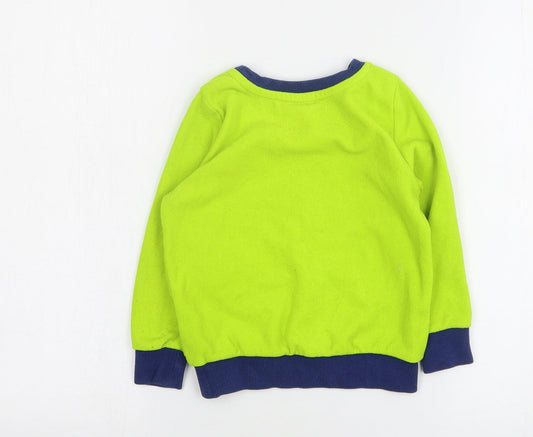 Disney Boys Green Round Neck Polyester Pullover Jumper Size 3 Years - Toy Story