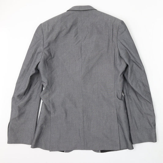limehaus Mens Grey Polyester Jacket Suit Size 38