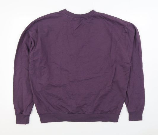 ASOS Womens Purple Cotton Pullover Sweatshirt Size 8 Pullover