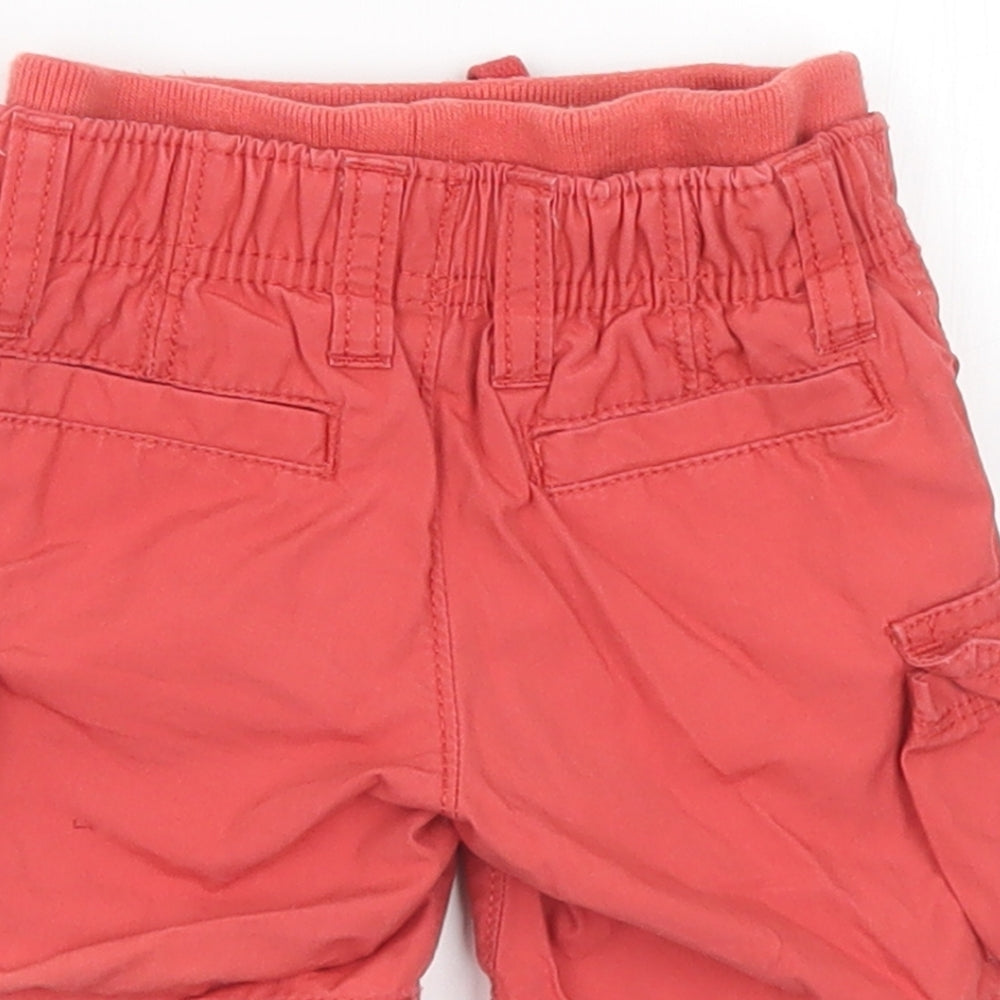 Gap Boys Red Cotton Cropped Trousers Size 0-3 Months Drawstring