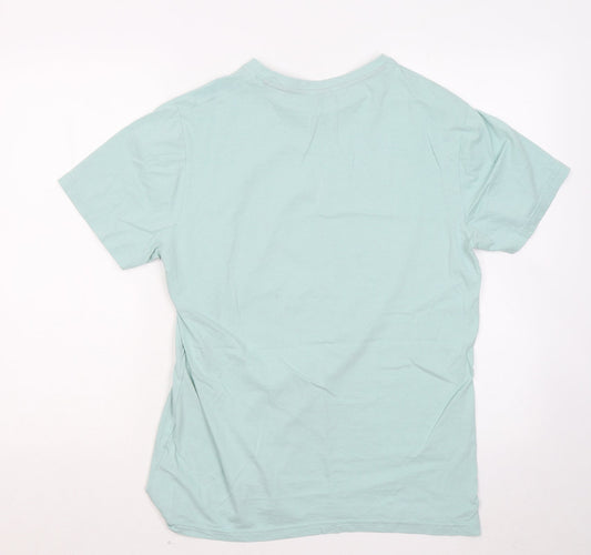 Pep&Co Mens Blue Cotton T-Shirt Size M Round Neck - San Francisco