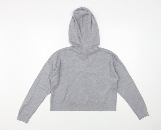 Jack Wills Womens Grey Viscose Pullover Hoodie Size 8 Pullover