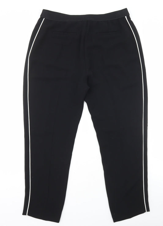 Dunnes Womens Black Polyester Trousers Size 14 L27 in Regular
