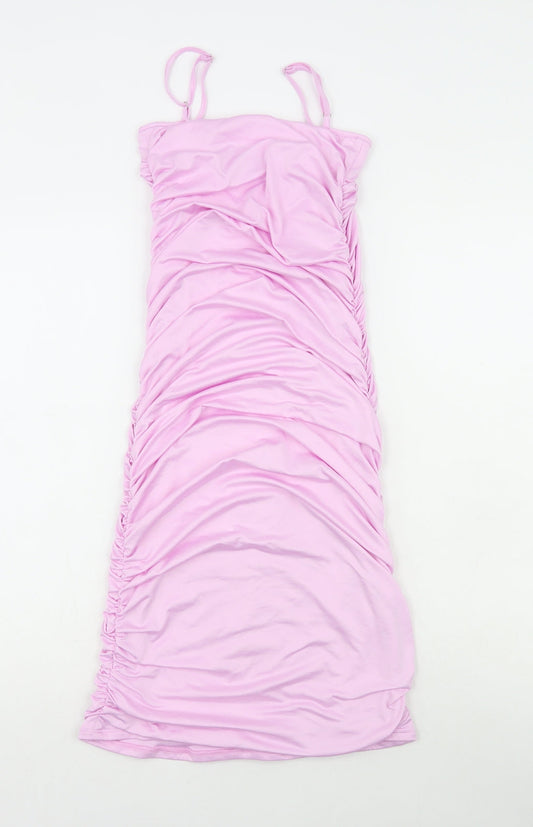 Sixth June Womens Pink Polyester Bodycon Size S Round Neck