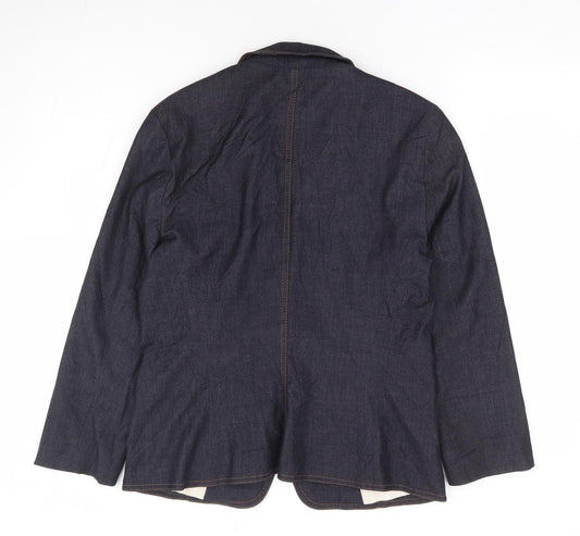 Marks and Spencer Womens Blue Polyester Jacket Suit Jacket Size 12