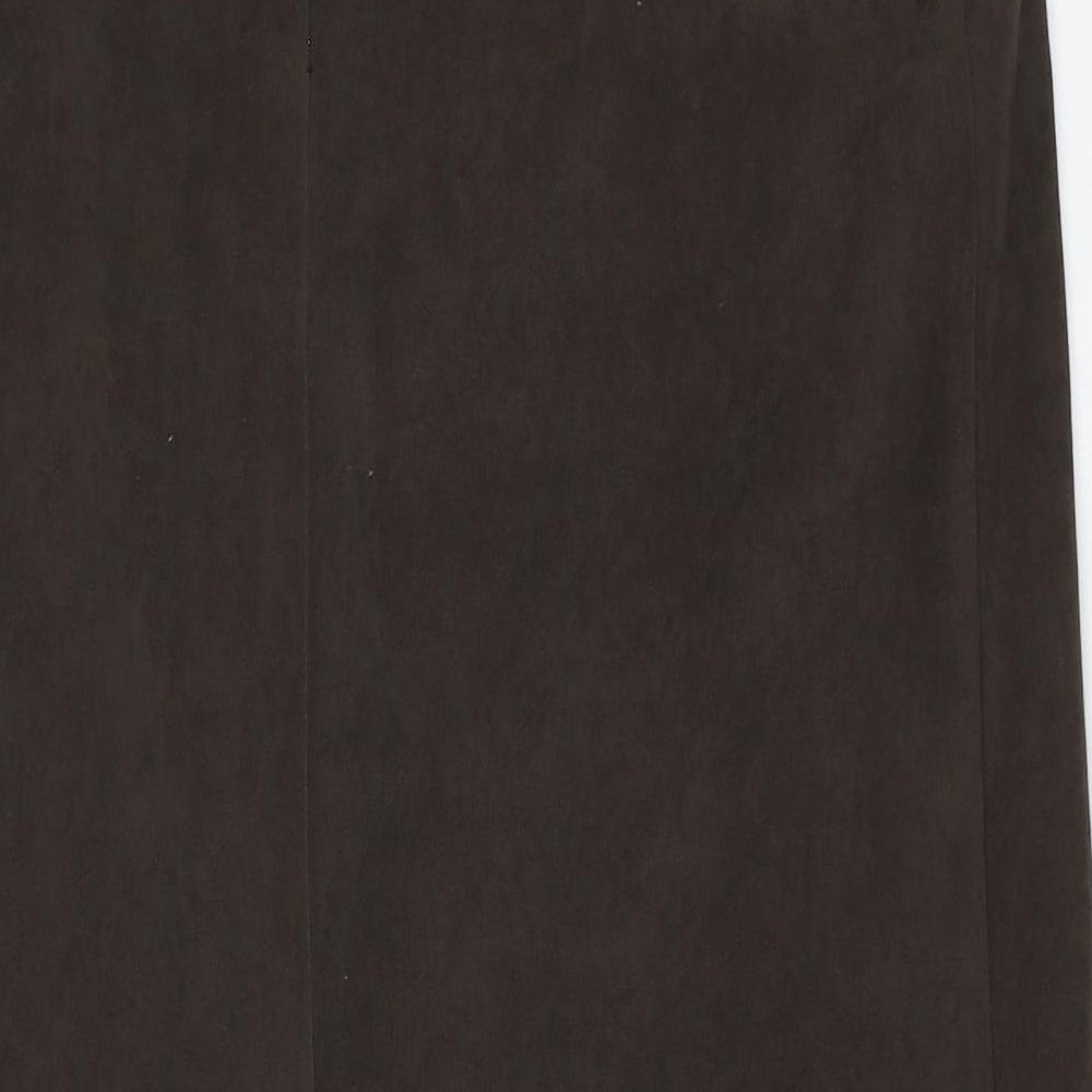 BHS Womens Green Polyester A-Line Skirt Size 12