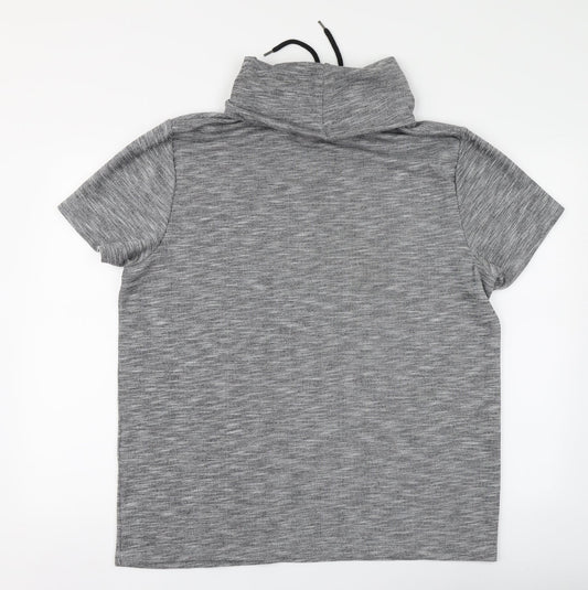 River Island Womens Grey Polyester Pullover Hoodie Size L