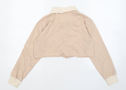 River Island Girls Beige Cotton Pullover Sweatshirt Size 11 Years - Why Not?
