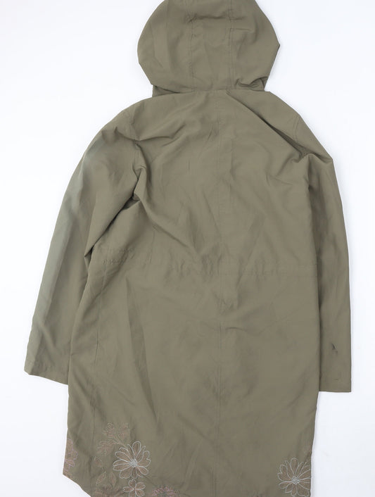 New Look Womens Green Jacket Size 10 Zip