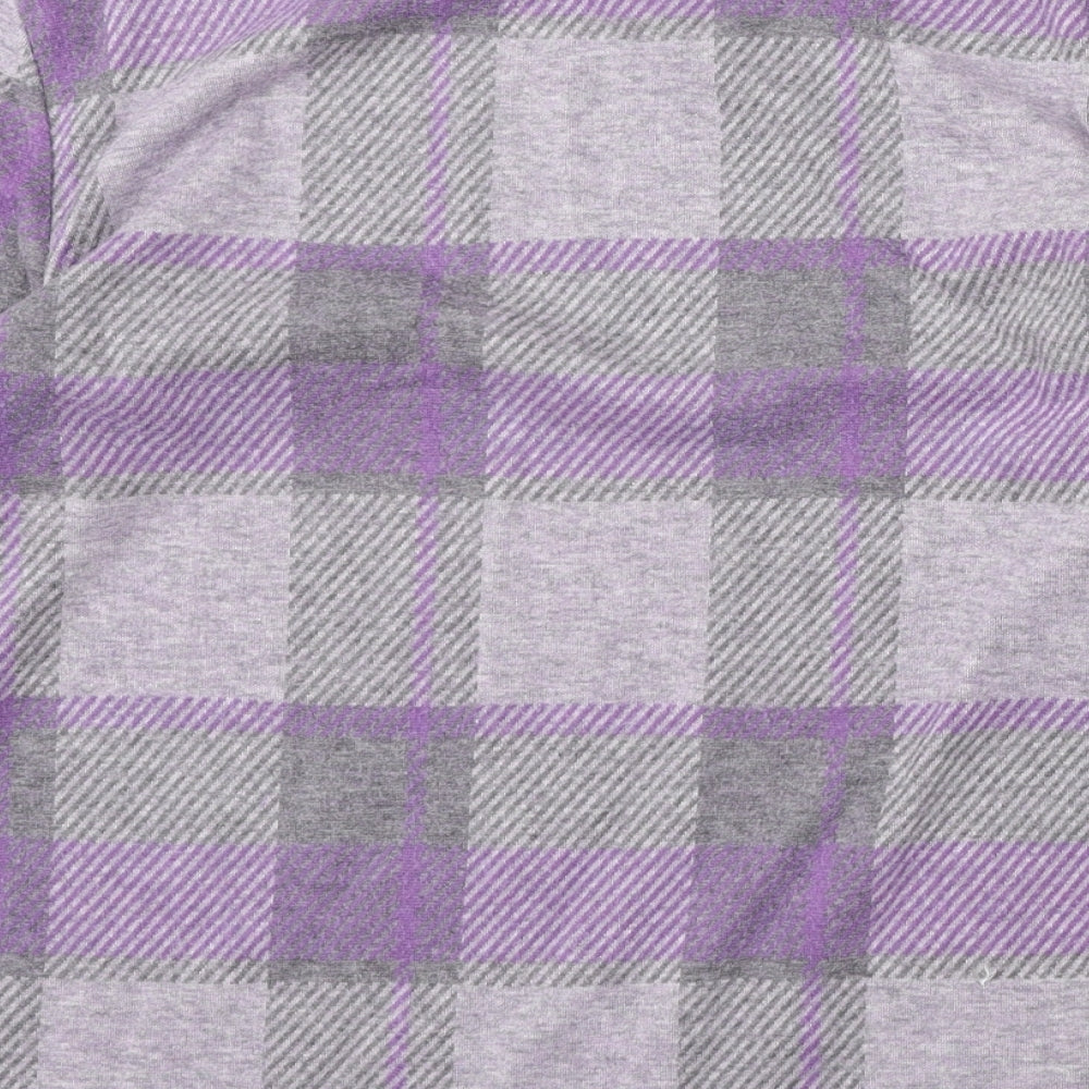 Marks and Spencer Womens Multicoloured Round Neck Plaid Polyester Pullover Jumper Size 10