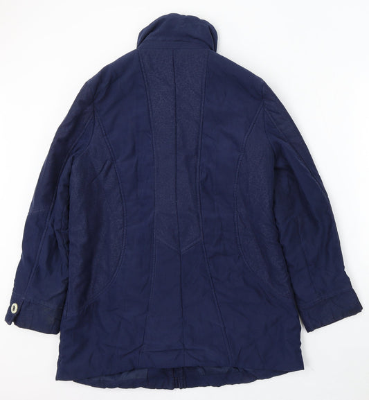 First Avenue Womens Blue Jacket Size 14 Zip