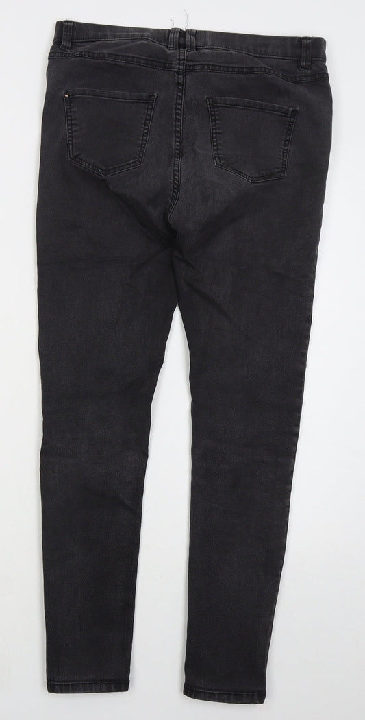Preworn Womens Grey Cotton Skinny Jeans Size 31 in L28 in Regular