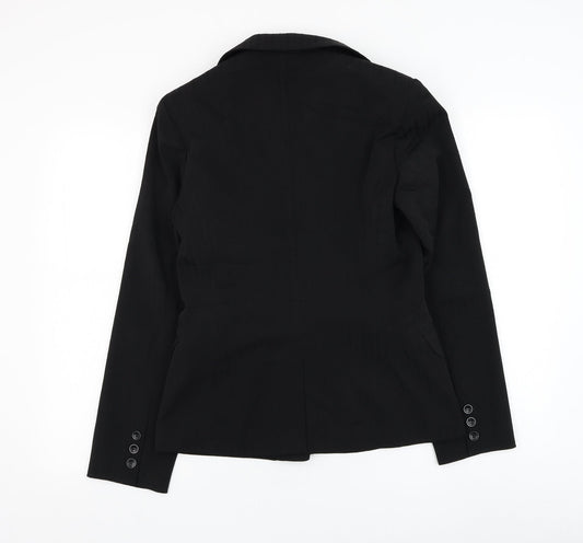 Select Womens Black Jacket Blazer Size 12 Button