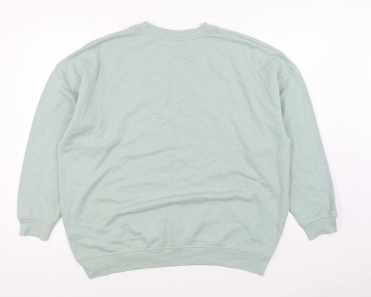 Primark Womens Green Cotton Pullover Sweatshirt Size M Pullover